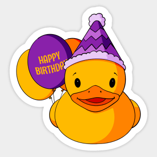 Birthday Rubber Duck Sticker